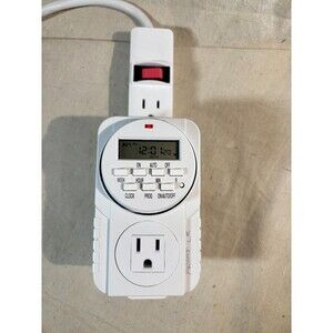 Programmable Outlet Timer Heavy Duty One Plug Onboard Battery